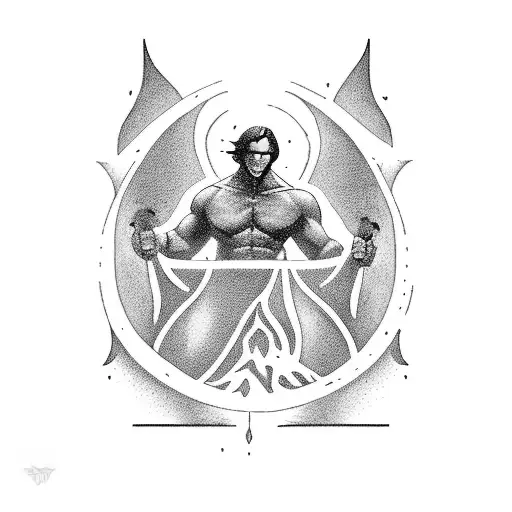 "Put your faith in what you most believe in" in a Tarzan font tattoo design idea