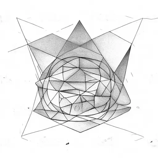 building, two lines, geometry tattoo design idea