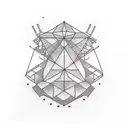 building, two lines, geometry tattoo design idea