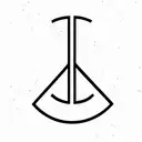 minimalistic peace sign with sharp lines tattoo design idea