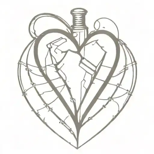 American idiot heart grenade tattoo design idea