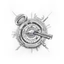 rifle tattoo design idea