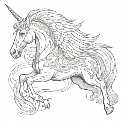 pegasus horse tattoo design idea