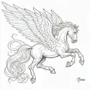 pegasus horse tattoo design idea