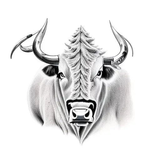 cattle drive tattoo design idea