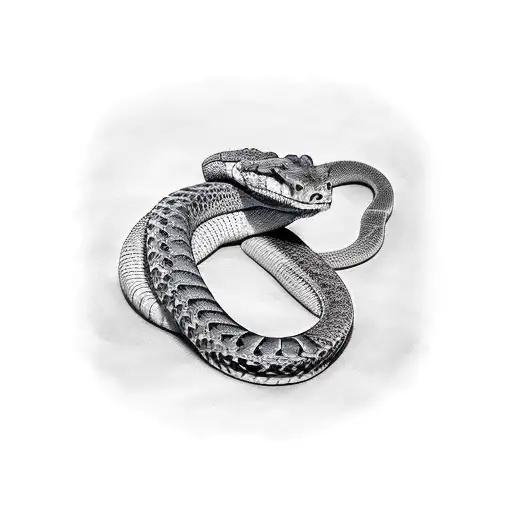 rattle snake tattoo design idea