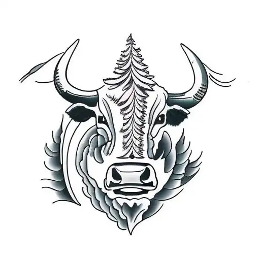 cattle drive tattoo design idea