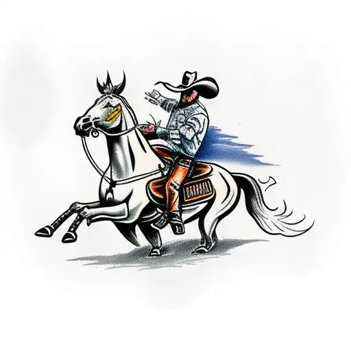 cowboy duel tattoo design idea