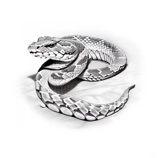 rattle snake tattoo design idea