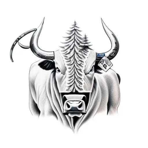 cattle drive tattoo design idea