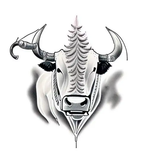 cattle drive tattoo design idea