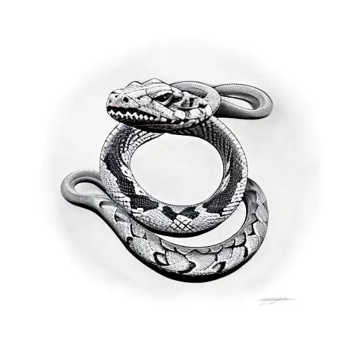 rattle snake tattoo design idea