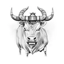 cattle drive tattoo design idea