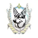 German shepherd  tattoo design idea
