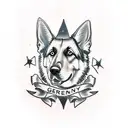 German shepherd  tattoo design idea