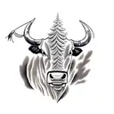 cattle drive tattoo design idea