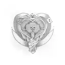 ace of hearts tattoo design idea