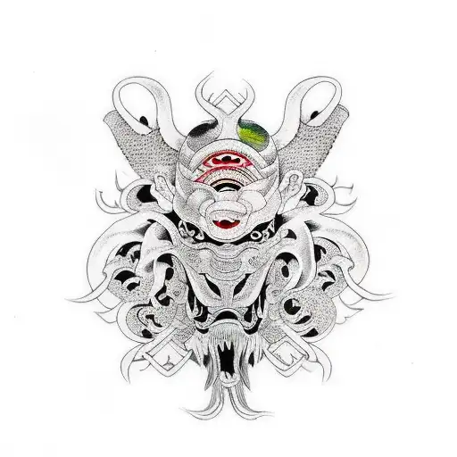 namakubi severed head  tattoo design idea