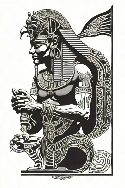 Egypt and Sumerians tattoo design idea
