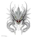 dragon, nordic, odin tattoo design idea