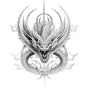dragon, nordic, odin tattoo design idea