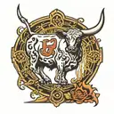 4B cattle brand tattoo design idea