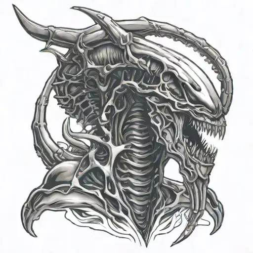 xenomorph tattoo design idea