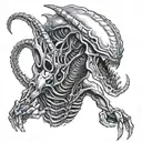 xenomorph tattoo design idea