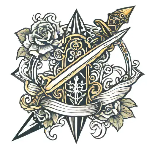 commando dagger  tattoo design idea