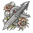 commando dagger  tattoo design idea