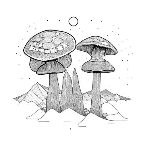 Tassili Mushroom Figure tattoo design idea