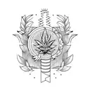 420 with beer tattoo design idea