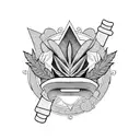 420 with beer tattoo design idea