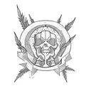 420 with beer tattoo design idea