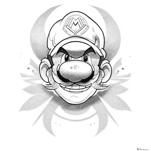 mario tattoo design idea