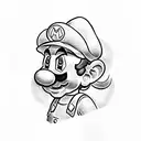 mario tattoo design idea