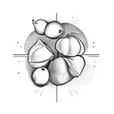 apricot fruit tattoo design idea