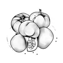 apricot fruit tattoo design idea