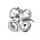 apricot fruit tattoo design idea