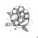 apricot fruit tattoo design idea