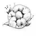 apricot fruit tattoo design idea