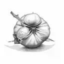 apricot fruit tattoo design idea