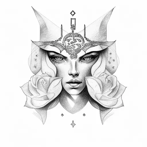 greek goddess for Aria and Austin tattoo design idea