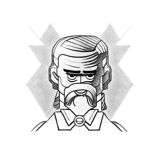 Tattoo of a Lego figure with bricklayer Hamlet in hand tattoo tattoo design idea