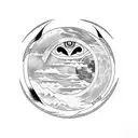 Uchiha Itachi, moon,  Horus and Maya God  tattoo design idea