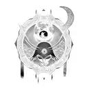 Uchiha Itachi, moon,  Horus and Maya God  tattoo design idea