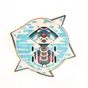 Uchiha Itachi, moon,  Horus and Maya God  tattoo design idea