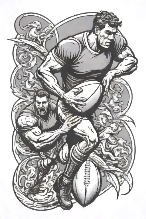 rugby y crossfit tattoo design idea