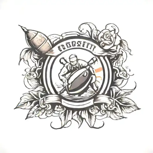 rugby y crossfit inspired tattoo showcasing tattoo design idea