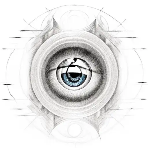 samahta logo, eye with flame as pupil, flame light for the iris, symbolism for finding light in darkness tattoo design idea